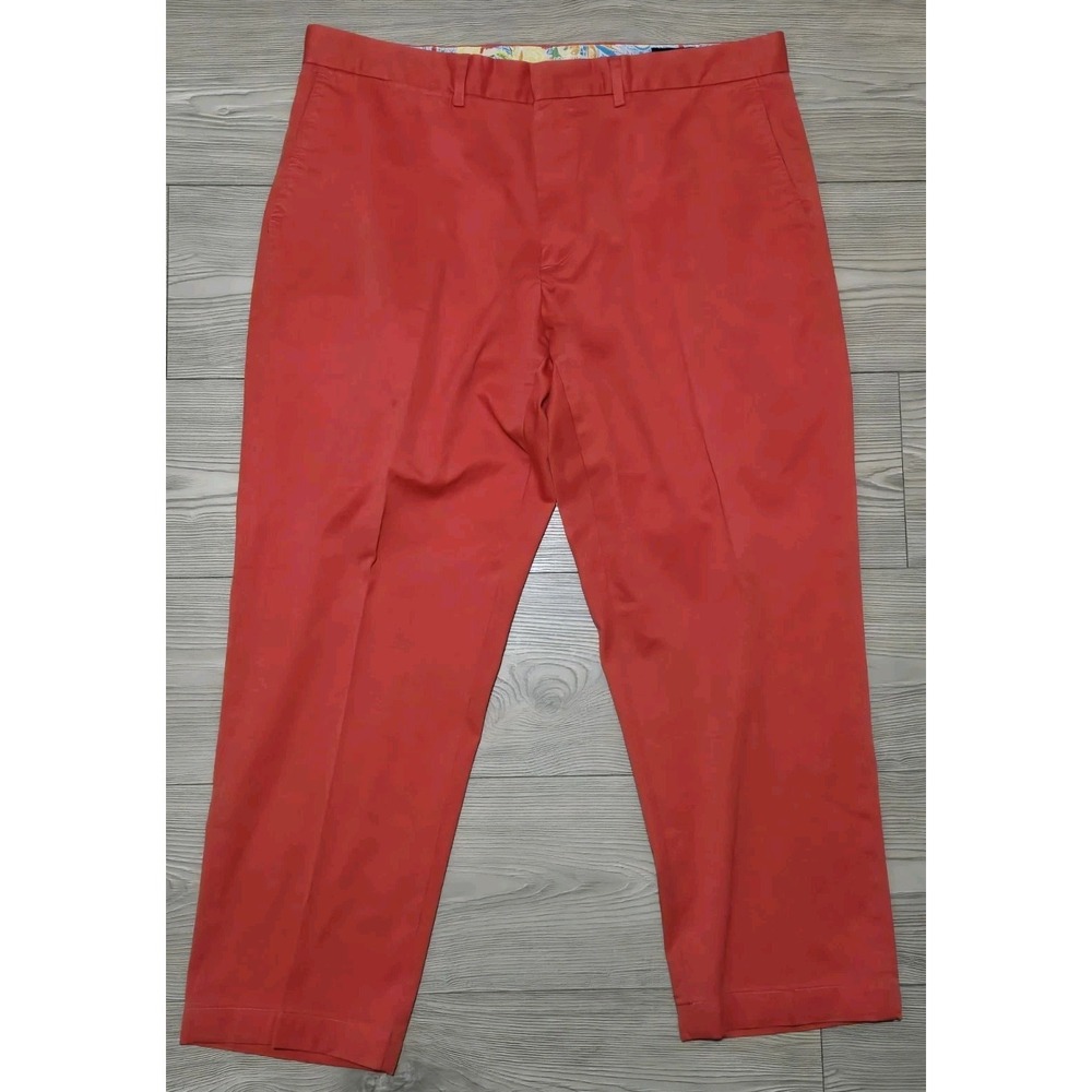 Lilly Pulitzer Palm Beach Size Mens 36 Addison Pants Coral Chinos Pink Red